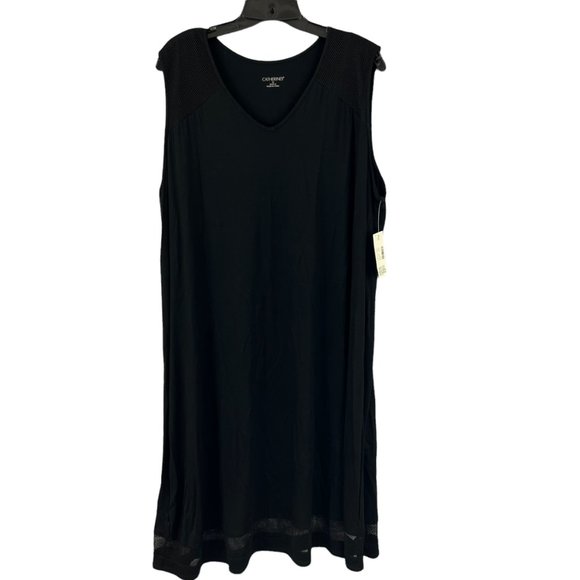 Catherines Black Swim Coverup  Dress 1X - Picture 5 of 8